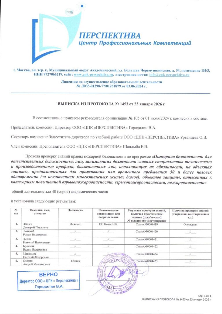И.Б. Козак и специалисты 2